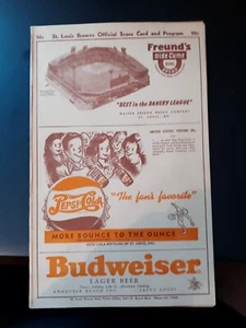 1951 Athletics vs. Browns Game Program (scored) in excellent+ condition - Picture 1 of 3