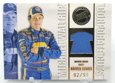 2007 Press Pass Traks MICHAEL WALTRIP Corporate Cuts Shirt Worn Patch /99 NASCAR - Image 1 of 4