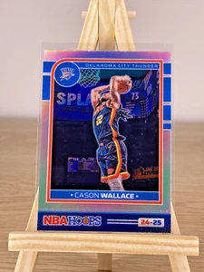 2024-25 Panini NBA Hoops #68 Cason Wallace (Opti-Chrome Holo) OKC Thunder - Picture 1 of 2