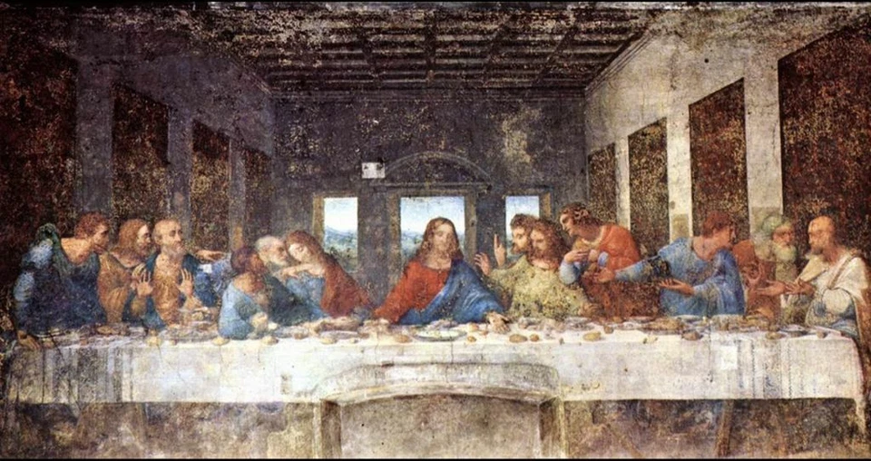 The Last Supper Art Print Leonardo da Vinci Circa 1495 Renaissance Biblical Mura - Image 1 of 1