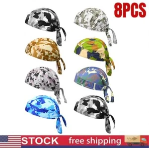 8Pack Do Rag Skull Caps for Men Sweat Wicking Doo Rags Cooling Helmet Liner - Picture 1 of 7
