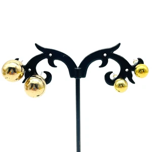 Gold Kugel Ohrringe Piercing 2 Stück klein und mittel - Bild 1 von 12