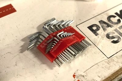 25pc Allen Key Set Hex Tool Holder Carbon Steel Hexagon Metric Wrench Socket - Image 1 of 4