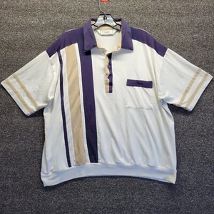 VTG Classics by Palmland Multicolor Banded Waist Polo Shirt Estimated Large - Picture 1 of 7