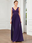 Women's Lace Empire Waist V-Back Sleeveless Chiffon Evening Dress (&Plus Size)