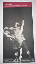 What is American Ballet Theatre? Souvenir Pamphlet Playbill Donate Support Help