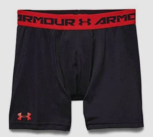 $55 Under Armour Boy's Underwear Black Microfiber Stretch Boxer Brief Kids YXS - Picture 1 of 2