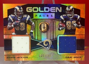 2019 PANINI GOLD STANDARD STEVEN JACKSON ISAAC BRUCE PLAYER-WORN MATERIAL /149 - Picture 1 of 1