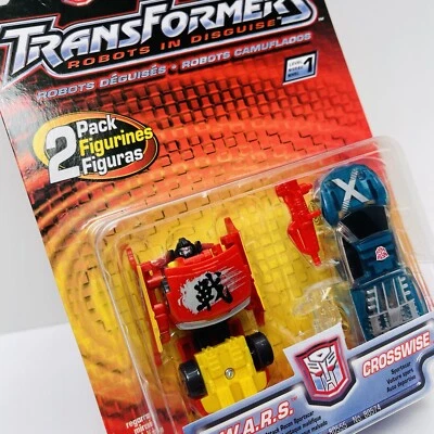 Transformers Robots in Disguise W.A.R.S. & CROSSWISE 2-Pack Hasbro VTG 2001 -NEW - Image 1 of 4