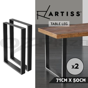 Artiss 2x Coffee Dining Steel Table Legs Industrial Vintage Bench Metal BOX 50CM - Picture 1 of 11