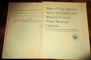 GEOLOGY CENTRAL CALIFORNIA SIERRA NEVADA EAST FLANK WHITE MOUNTAINS 2 REPORTS - Foto 1 di 1