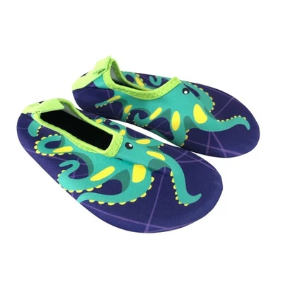 Toddler Boys Water Shoes Fabric Slip On Octopus Blue Green 24/25 US 8/8.5 - Image 1 of 4