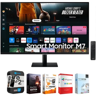 Monitor inteligente Samsung 43" M7 (M70D) 4K con transmisión de TV + paquete de protección de 2 años Foto 1 de 4