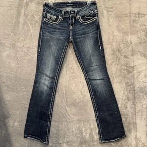 Vigoss Blue Jeans The Chelsea Slim Boot Cut Denim Womens Size 3/4 32 Y2K Boho - Picture 1 of 9
