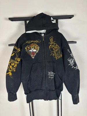 VTG VERY RARE ED HARDY CHRISTIAN AUDIGIER SKELETON X-RAY ZIP HOODIE JAPANESE Y2K - Image 1 of 4