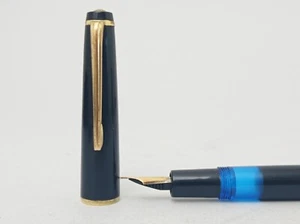 KAWECO Dia 02G Black Piston Fountain Pen 14k EF Nib Vintage 60s Rare - Picture 1 of 10