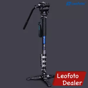 Leofoto MV-324C + BV-10 Monopod Carbon Fiber with Case with Fluid Video Head - Picture 1 of 12