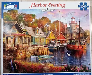 Puzzle White Mountain HARBOR SERA #1418 1000 pezzi 24x30" Davison 2023 - Foto 1 di 6
