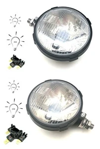 2x Faros Tractor Redondos Ø161 Zetor Ursus 12V 24V con Conector y Bombillas - Imagen 1 de 14