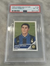 1995 Panini Calciatori Sticker RC Rookie JAVIER ZANETTI Inter #105 PSA 6 Pop 12