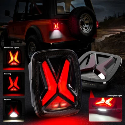 1997-2006 For Jeep Wrangler TJ LED Tail Lights Taillamps Turn Reverse Brake Pair - Image 1 of 4