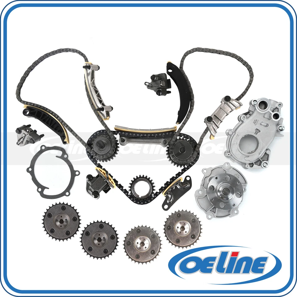 Kit de cadena de distribución bomba de agua de aceite para 04-06 GM Buick Cadillac CTS SRX 3,6 L con VVT Foto 1 de 4