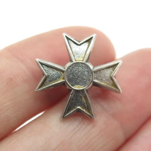 BLACKINTON 925 Sterling Silver Antique War Merit Cross Pin Brooch - Picture 1 of 6