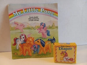 Seltene Vintage My Little Pony Baby Windel mit Box für und Spielzeug Werbeeinsatz - Bild 1 von 9
