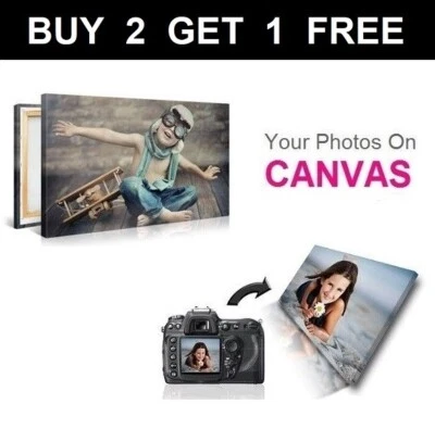 Personalised Photo on Canvas Art Print Framed A0 A1 A2 A3 A4 A5 Ready to Hang.✔️ - Image 1 of 4
