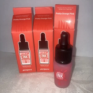 Peripera Ink The Airy Velvet Lip Tint Pretty Orange PINK Lot Of 3 sealed/expired - Picture 1 of 2