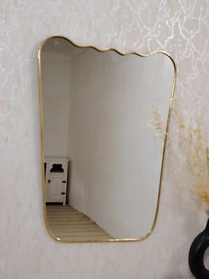 Italian Curved Brass Mirror Butterfly Irregular Mirror Handmade Aesthetic Mirror - Image 1 of 4
