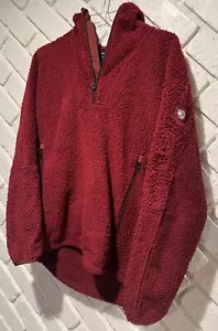 Kuhl Synkro Fleece Hoodie. Size: Large. Color: Chili Oil (Red) Quarter Zip. SOFT - Picture 1 of 6