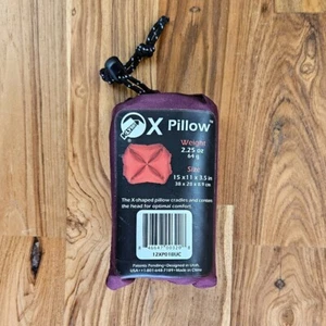 Klymit X Camping Pillow, Burgundy Red, 15” x 11” x 3.5”, NEW - Picture 1 of 1