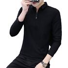 Comfy Fashion Dating Holiday T-Shirt Tops Blouse Button Collar Casual Mens