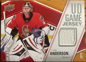 2011-12 Upper Deck UD Game Jersey Craig Anderson #GJ-CA Ottawa Senators - Picture 1 of 2