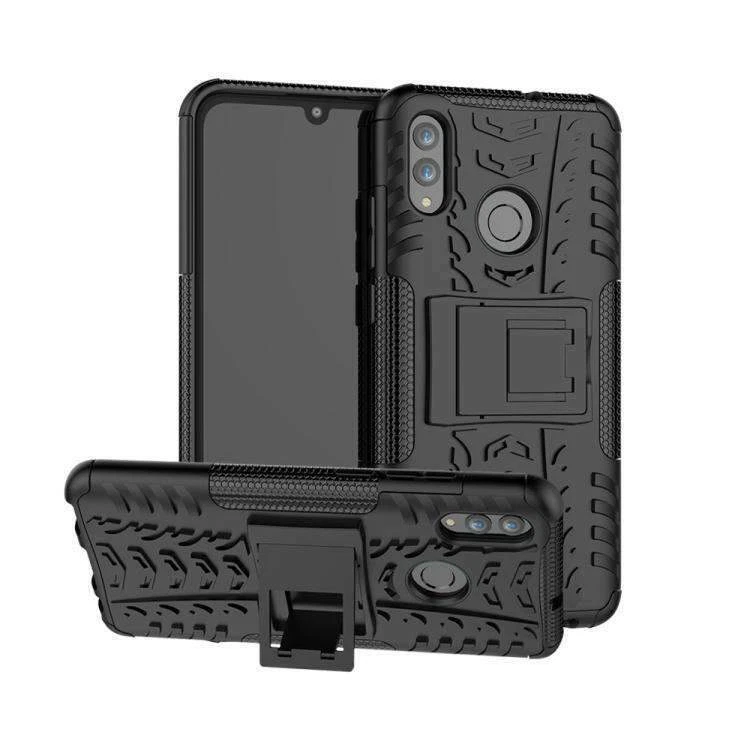 Funda con soporte AMZER Hybrid Warrior negra para Huawei Honor 10 Lite/P Smart 2019 Foto 1 de 2
