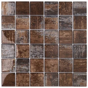 Antique Glass Tiles 2'' x 2'' Squared Tile for Mosaic Wall Backsplash 5 Sheets - Picture 1 of 6