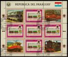 Kleinbogen  Paraguay 1987 MiNr.  4185 Eisenbahn , train , tren  gestempelt