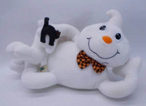 Kids of America Corp Ghost Plush With Bow Tie & Black Cat Laying Down Halloween - Picture 1 of 10