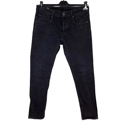 G-STAR 3301 SLIM Men Jeans Size W33 L30 Tapered Fit Blue Stretch Dark Wash - Image 1 of 4