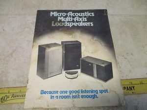 De Colección Micro Acoustics MA Altavoces Multi Eje Altavoz HiFi Folleto - Imagen 1 de 3