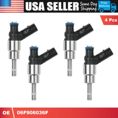 4Pcs Fuel Injectors 06F906036F 0261500037 For 2012-2013 Volkswagen Golf Golf R - Image 1 of 4
