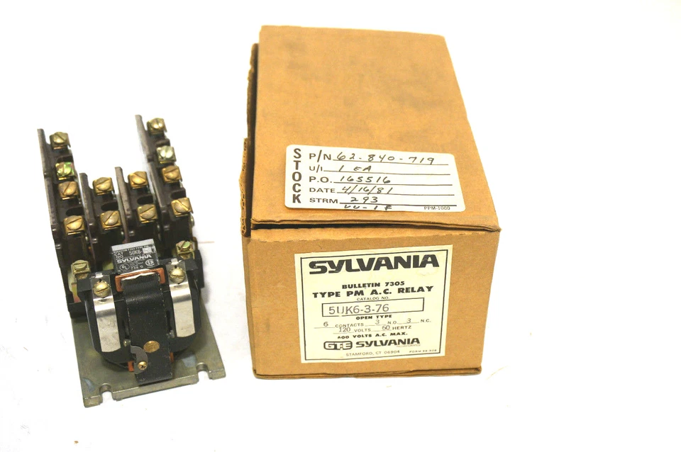 NUEVO RELÉ SYLVANIA 5UK6-3-76 PM AC. 5UK6376 Foto 1 de 3