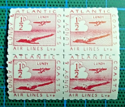 LUNDY 1939 Red LACAL Block MNH - Image 1 of 2