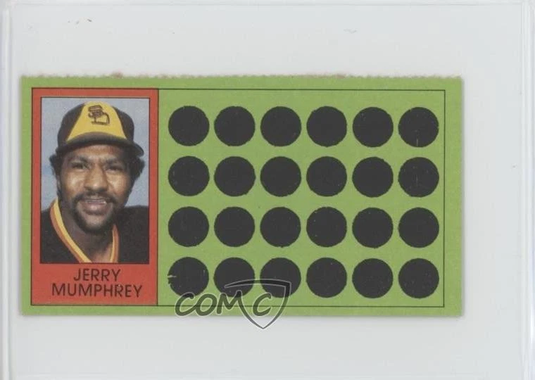 1981 Topps Baseball Scratch-Off Separated Jerry Mumphrey (Baseball Hat Offer) - Image 1 of 2