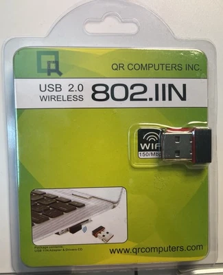 QR Computers INC. - USB 2.0 Wireless - 802.IIN - NEW - Image 1 of 3