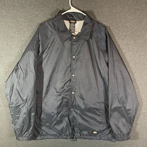 Dickies Snap Front Lined Windbreaker Men's XL Nylon Coaches Jacket Style - Picture 1 of 7