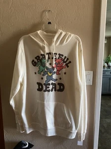 GRATEFUL DEAD - Dancing Jerry Bears Hoodie Size 2XL Brand NEW - Ivory - NEW - Picture 1 of 8