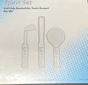 Nintendo Wii Sports Accessory Bundle Tennis Racket, Golf Club, And Baseball Bat - Picture 1 of 4