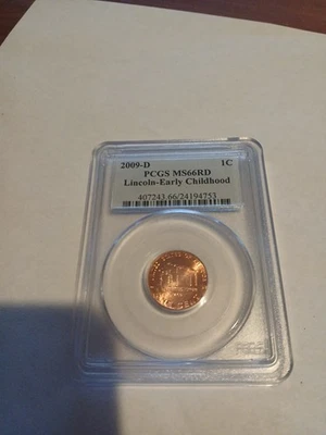 2009-D Lincoln Cent PCGS MS66RD EARLY CHILDHOOD - Image 1 of 2